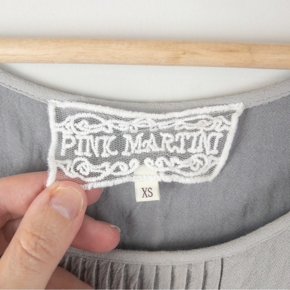 Pink Martini Pastel Green Grey Tunic Short Sleeve Dress Size XSmall - Picture 3 of 9